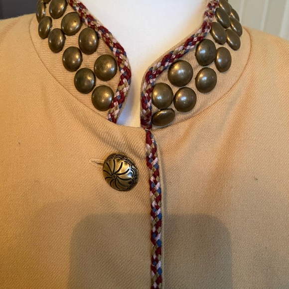 Custom wool studded military inspired western jacket - Picture 5 of 6